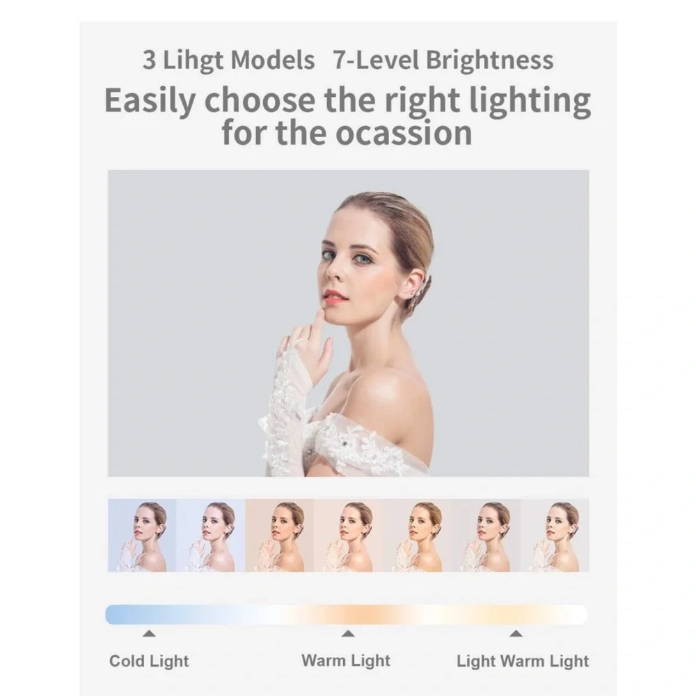 Extendable Tripod Phone Stand with LED Light & 360° (WHITE) | Viozon 🤳